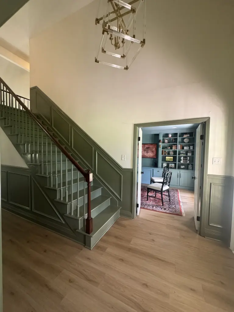 Interior gallery showing painted walls in New Orleans home