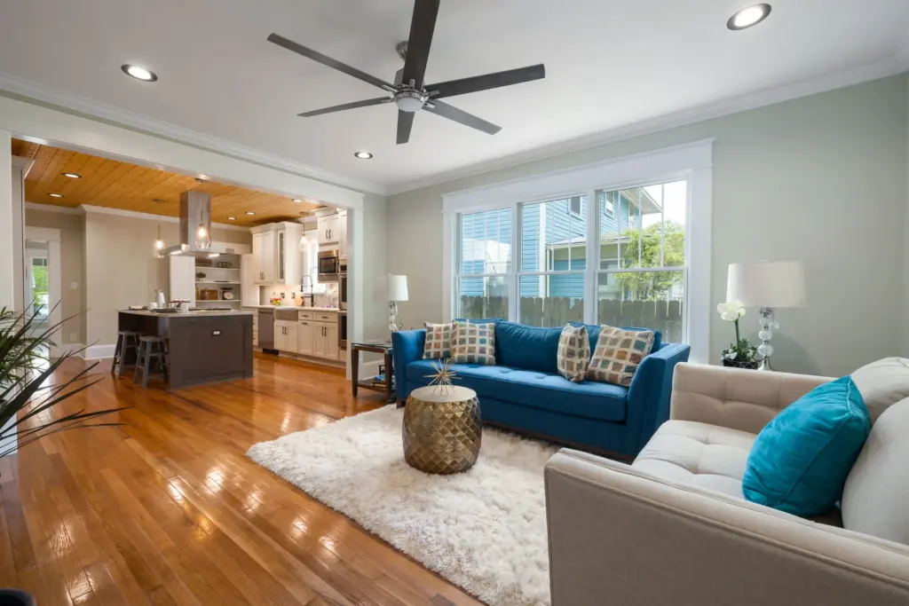 Beautifully painted New Orleans interior living room